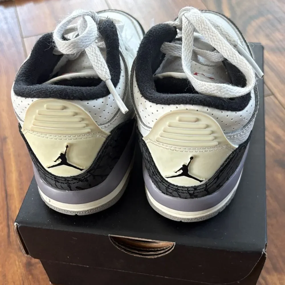 Jordan Kids White Black Elephant Print Sneaker